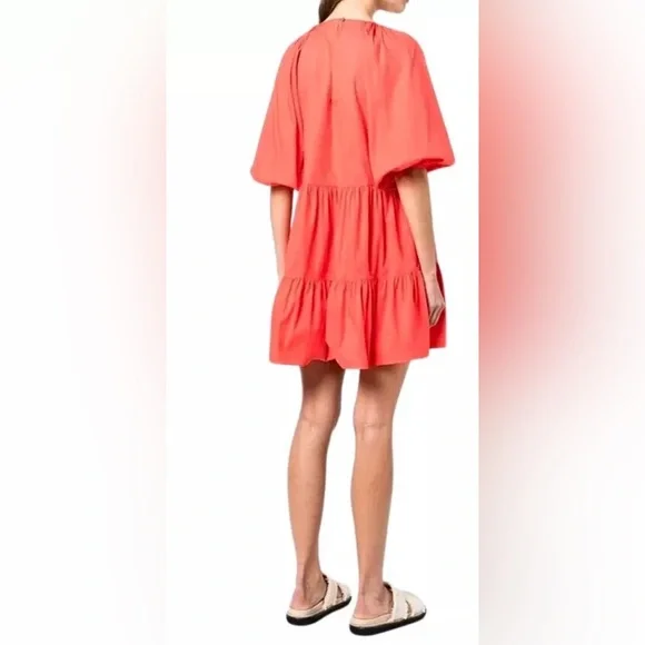 Cinq a Sept Puffed Sleeve Neon Coral
Lynn Dress w Front Bow Detailing - Picture 5 of 12